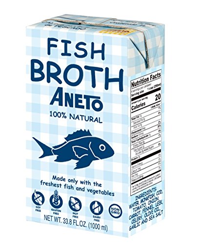 Aneto 100% Natural Fish Broth, 33.83 Ounce (3 Pack)