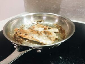 Pan-fried fish fillets
