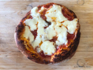 Homemade Margherita pizza
