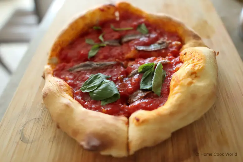 Airy and fluffy homemade pizza