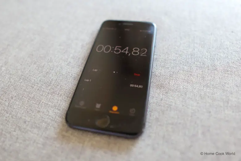 Photo of stopwatch on iPhone