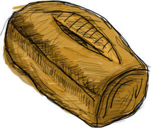 An illustration of a split-top loaf.