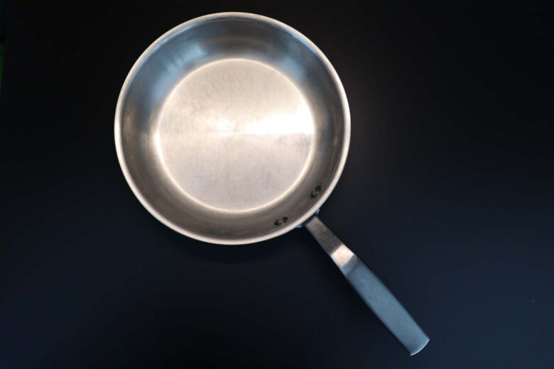 SENSUELL Frying pan, stainless steel, gray, Height: 2 Diameter